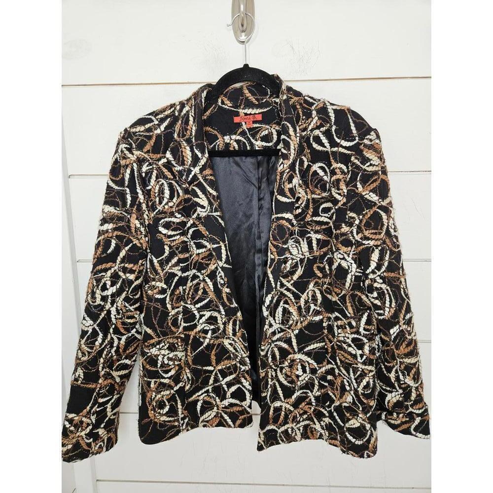 Y2K Joni B. XL black with string accents cotton jacket/blazer